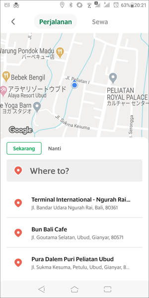 GrabTaxiアプリの使い方2