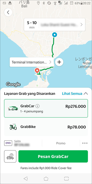 GrabTaxiアプリの使い方3