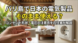 バリ島のコンセント形状と電圧