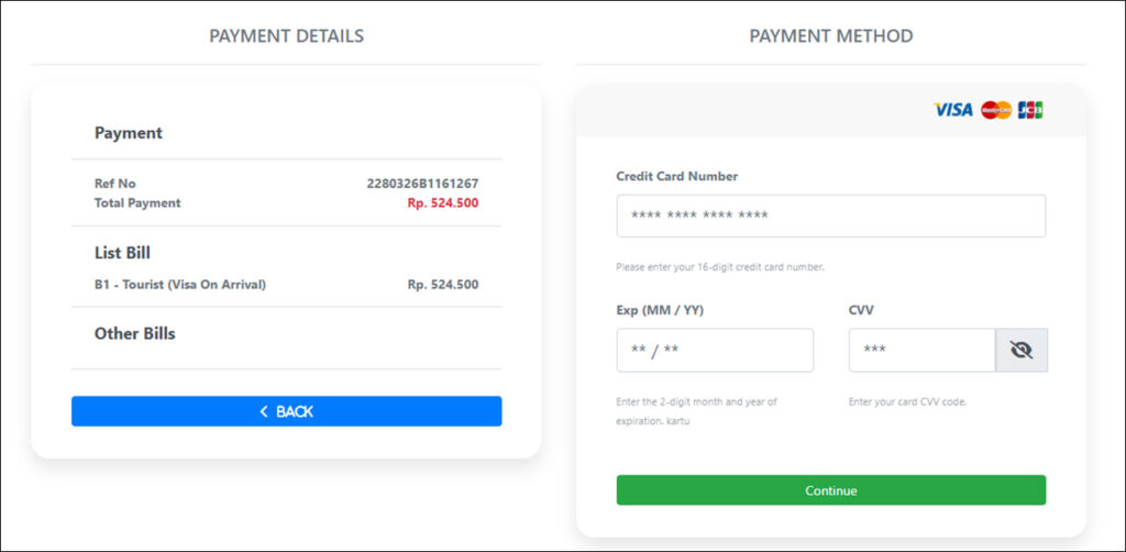 クレジットカードデーター入力部