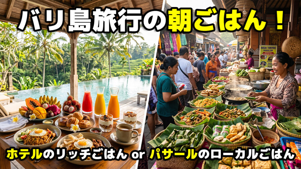 バリ島旅行の朝ごはん