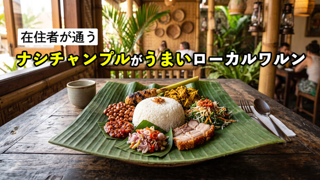 ナシチャンプルがうまいウブドのローカルワルン